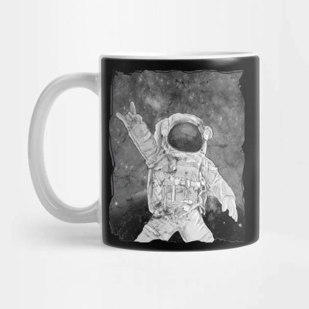 Rock On Vintage Space Astronaut by Dojaja